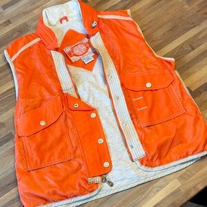Vintage East West Orange utility Vest